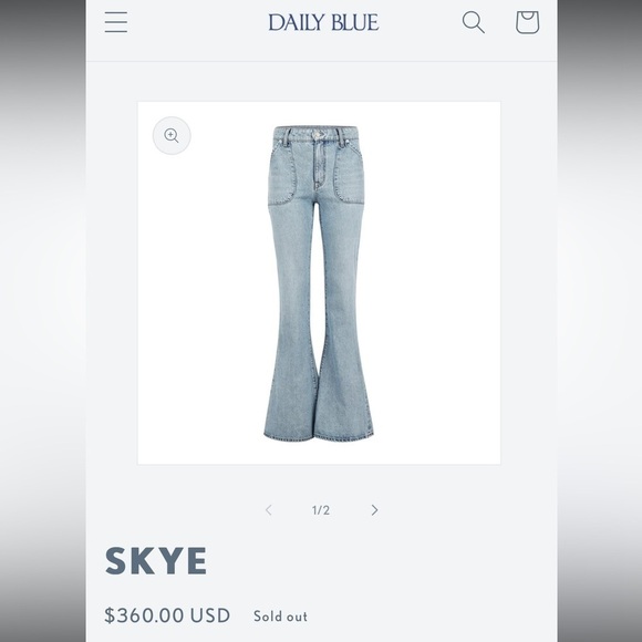 Daily Blue by Adriano Goldschmied Skye High Rise Flare Jeans Size 28 Bell Bottom - Picture 7 of 7